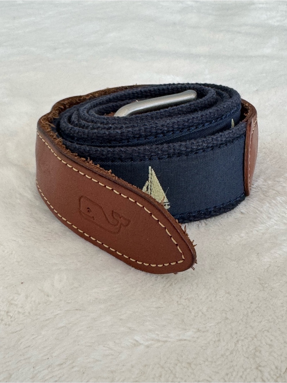 Vineyard Vines Canvas Sailboat Belt Size 44 Men’s